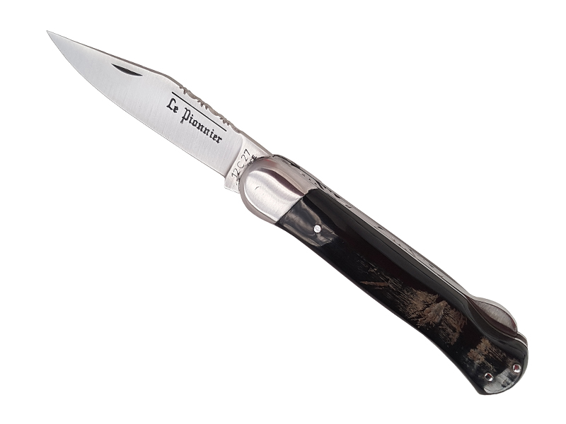 Couteau pliant Douris Chastel Le Pionnier Chasse - manche 11 cm croûte de buffle