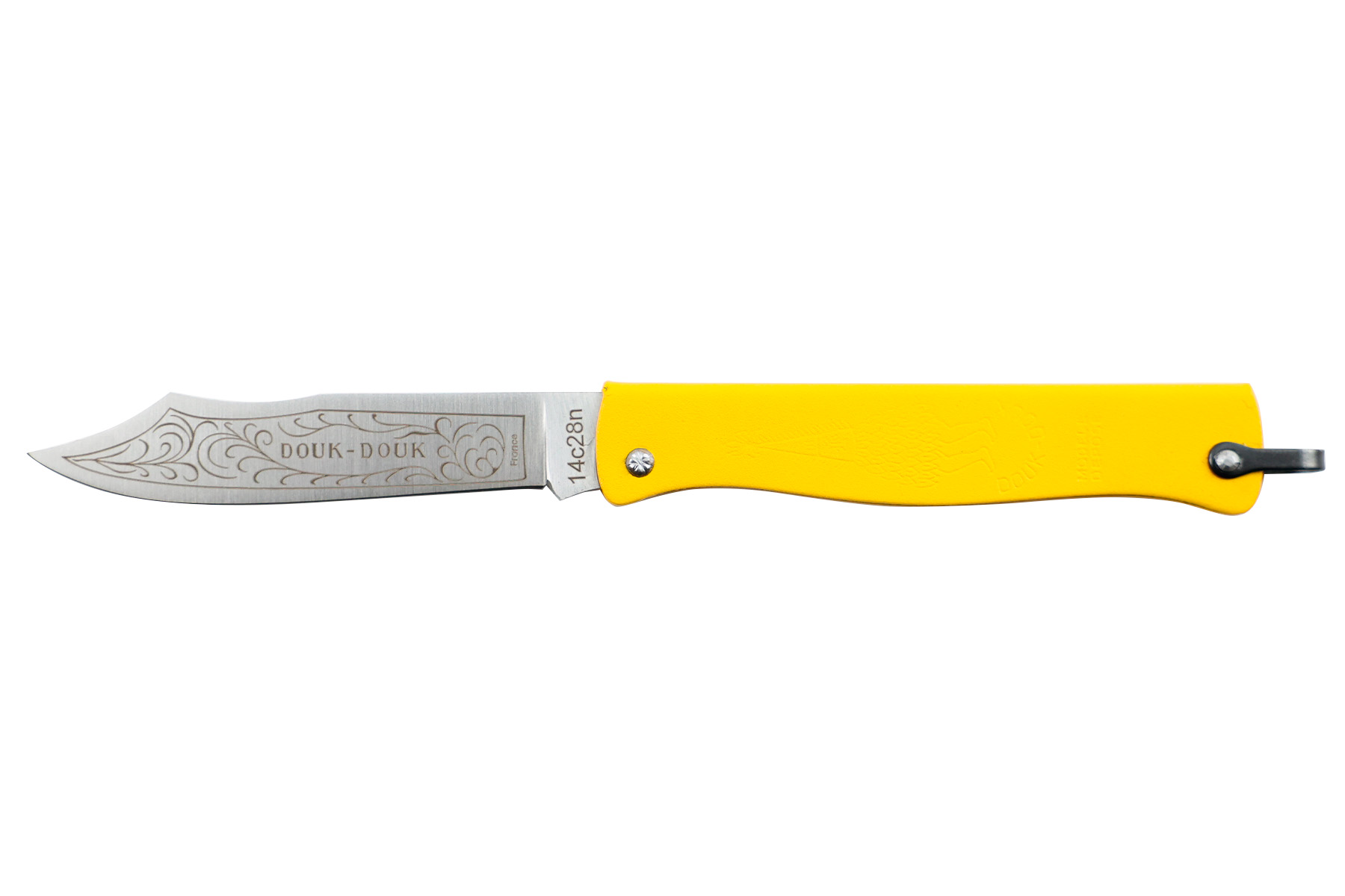 Couteau pliant Douk-Douk par Cognet couleur jaune - Nouvelle version